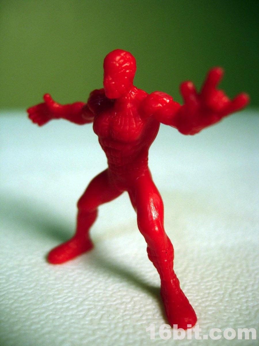 Hasbro Marvel Handful of Heroes Wave 2 Spider-Man Crouching Glitter Red 