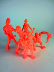 October Toys Zillions of Mutated Bodies Infecting Everyone (ZOMBIE) Series 1 Neon Orange Minifigures