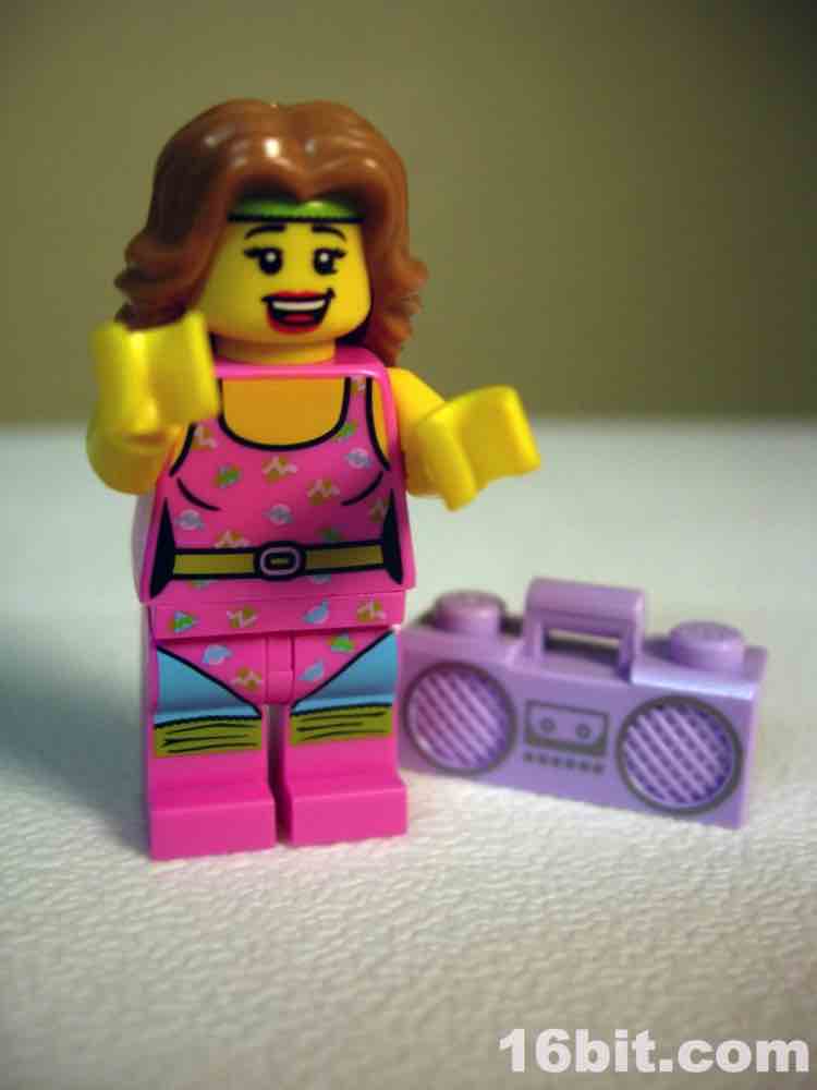 X 1 HEAD FOR THE FITNESS INSTRUCTOR FROM SERIES 5 5 LEGO-MINIFIGURES SERIES 