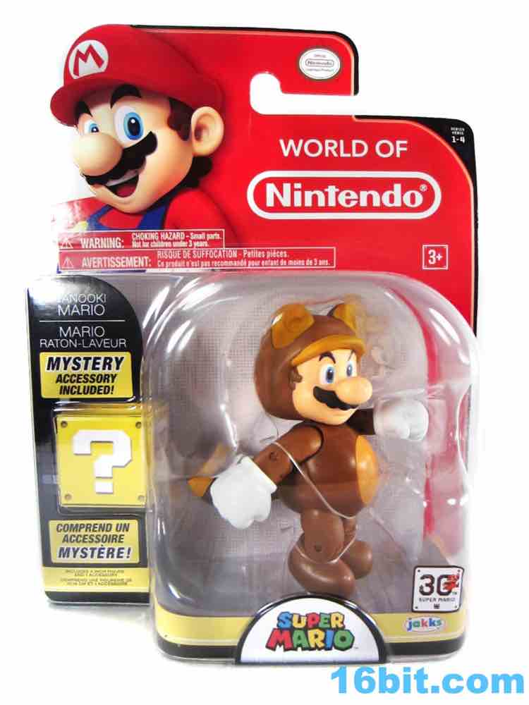 Raccoon Mario w/ Super Leaf 4-inch Articulated Figure - JAKKS Pacific, Inc.