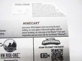 Mattel Hot Wheels Minecraft Minecart Die-Cast Metal Vehicle