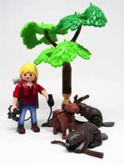 Playmobil 5562 Wild Life Beavers with Backpacker Figure Set