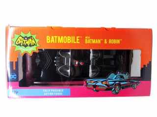 Funko 9POA Batman 1966 TV Series Batman and Robin Action Figures with Batmobile Vehicle