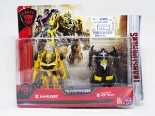 Hasbro Transformers The Last Knight Autobots Unite Bumblebee and Autobot Hot Rod Action Figure Set