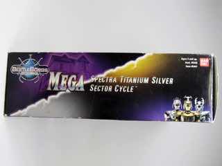 BanDai Saban's BeetleBorgs Metallix Mega Spectra Titanium Silver Sector Cycle Vehicle with Action Figure