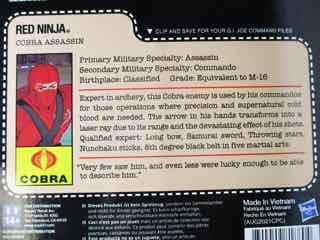 Super7 G.I. Joe Red Ninja ReAction Figure