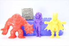 Culture Fly Batman Tiny Mights Purple Poison Ivy, Red Clayface, and Yellow Batgirl Minifigures with Case