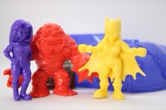 Culture Fly Batman Tiny Mights Purple Poison Ivy, Red Clayface, and Yellow Batgirl Minifigures with Case