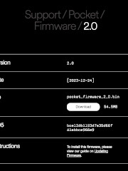     Support / Pocket / Firmware / 2.0