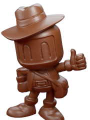 Indy Bomber (Bomberman GB 2) - Keshi Gomu Rubber Figure 3D Scan